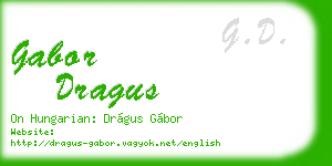 gabor dragus business card